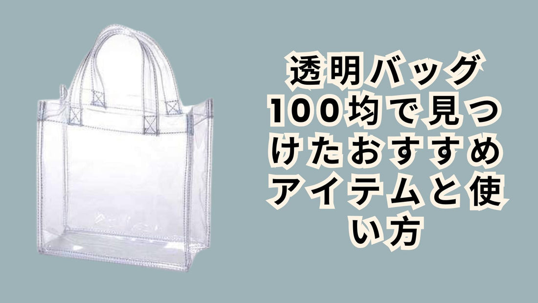 透明バッグ 100均で見つけたおすすめアイテムと使い方