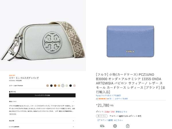 価格の比較
